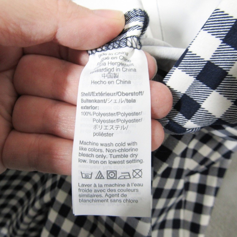 J.Crew Womens Navy Blue White Gingham Check Tapered Ankle Pants Size 8 Workwear - Picture 10 of 11